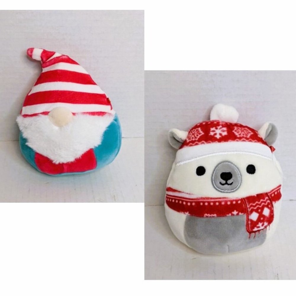 2020 Kellytoy Squishmallows NORMA THE GNOME & BROOKE THE POLAR BEAR 4.5" Set 2